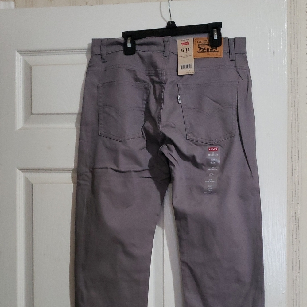 Levi's Men's 511 Slim Fit Chinos in Light Gray